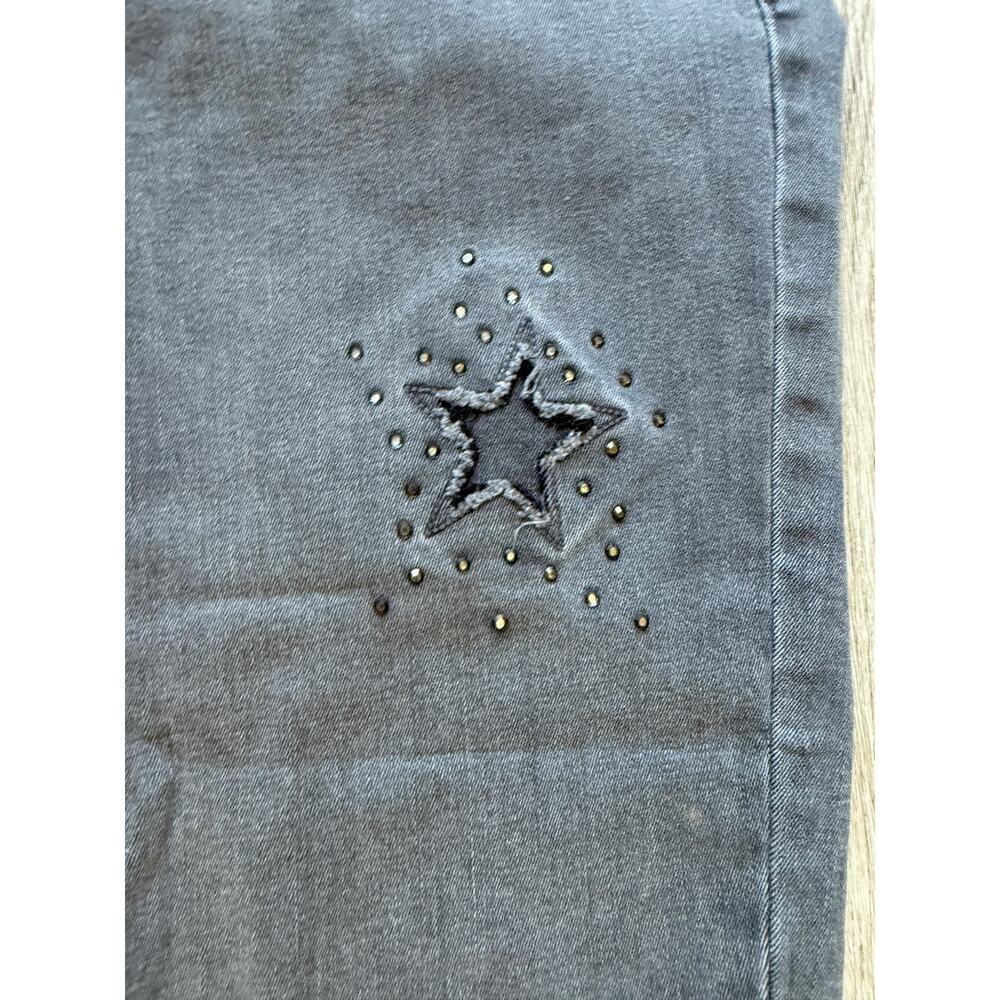 Seven7 Jeans, star embellishment, raw hem, women's size 10, Skinny - Picture 3 of 7